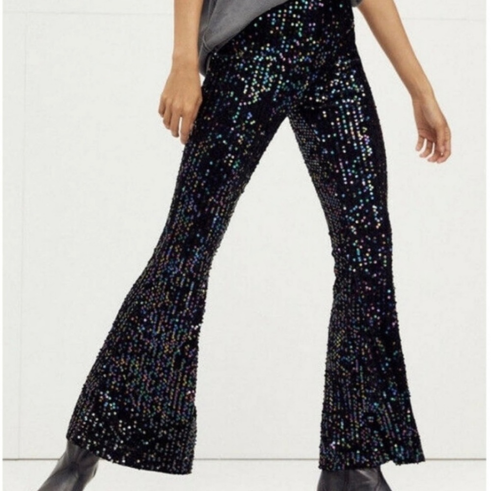 Free People Sequin Pull On Pants